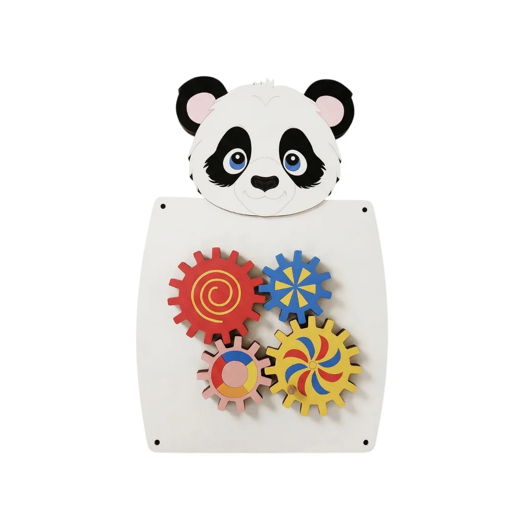 Panda Çark Duvar Oyunu dikkat süresini artırmaya yardımcı olurken çocukların eğlenerek öğrenmesini destekleyen sakinleştirici ve etkileşimli bir oyun deneyimi