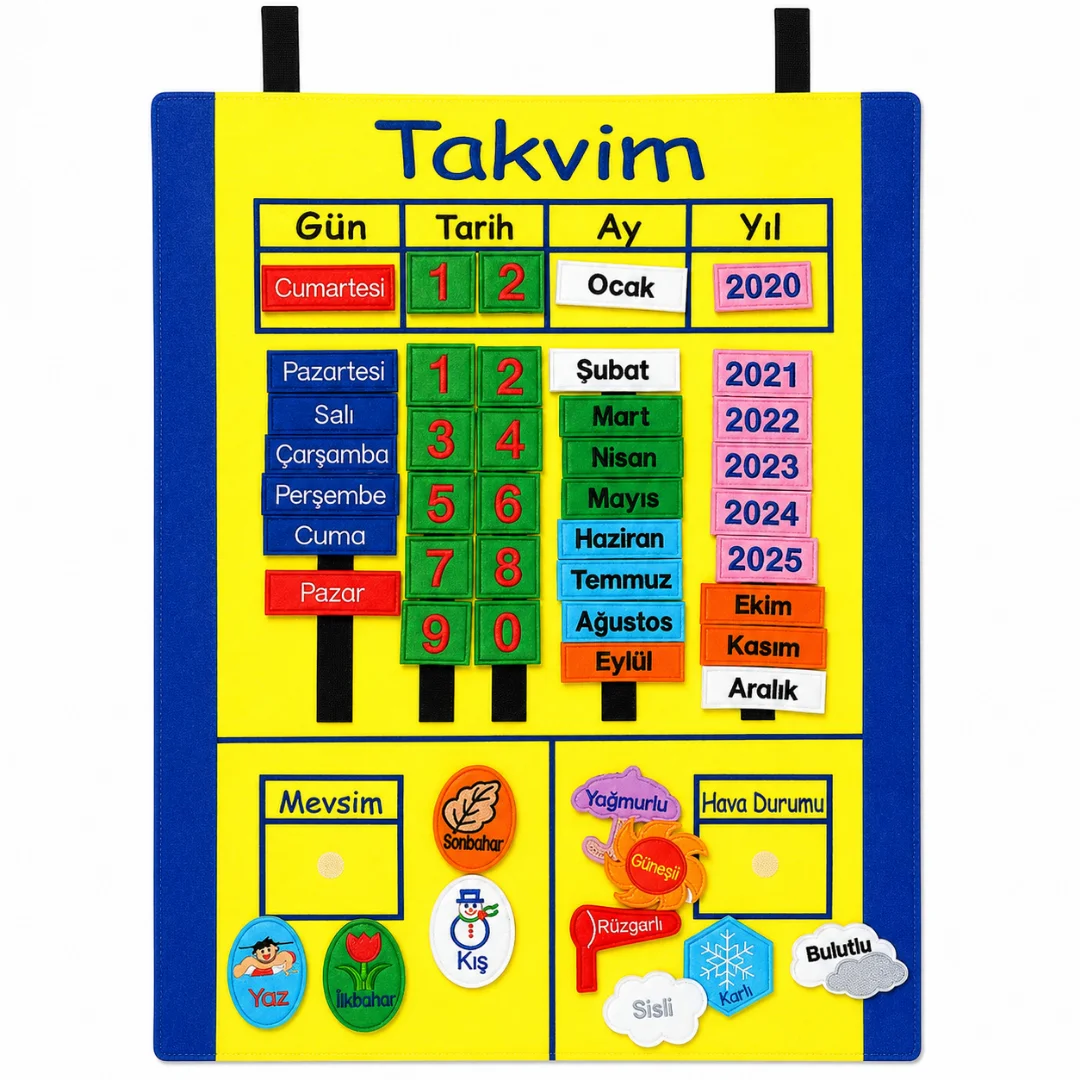 anaokulu-egitici-pano-takvim Anaokulu Eğitici Pano Takvim