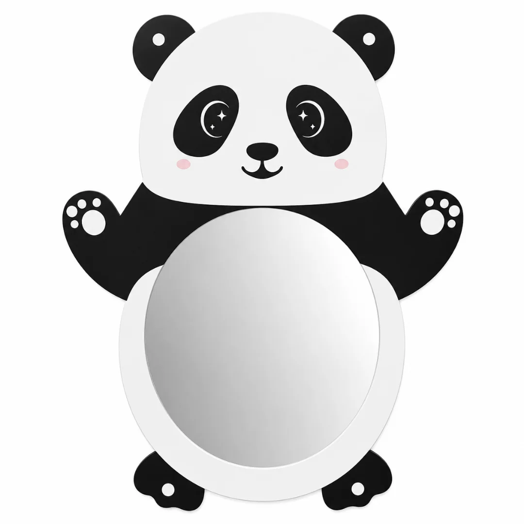 boydan-ayna-panda-figurlu Figürlü boy aynası anaokulu kreş okul öncesi çocuk