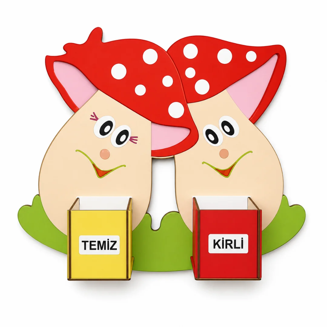 galosluk-ikiz-mantar-figurlu Galoşluk İkiz Mantar Figürlü
