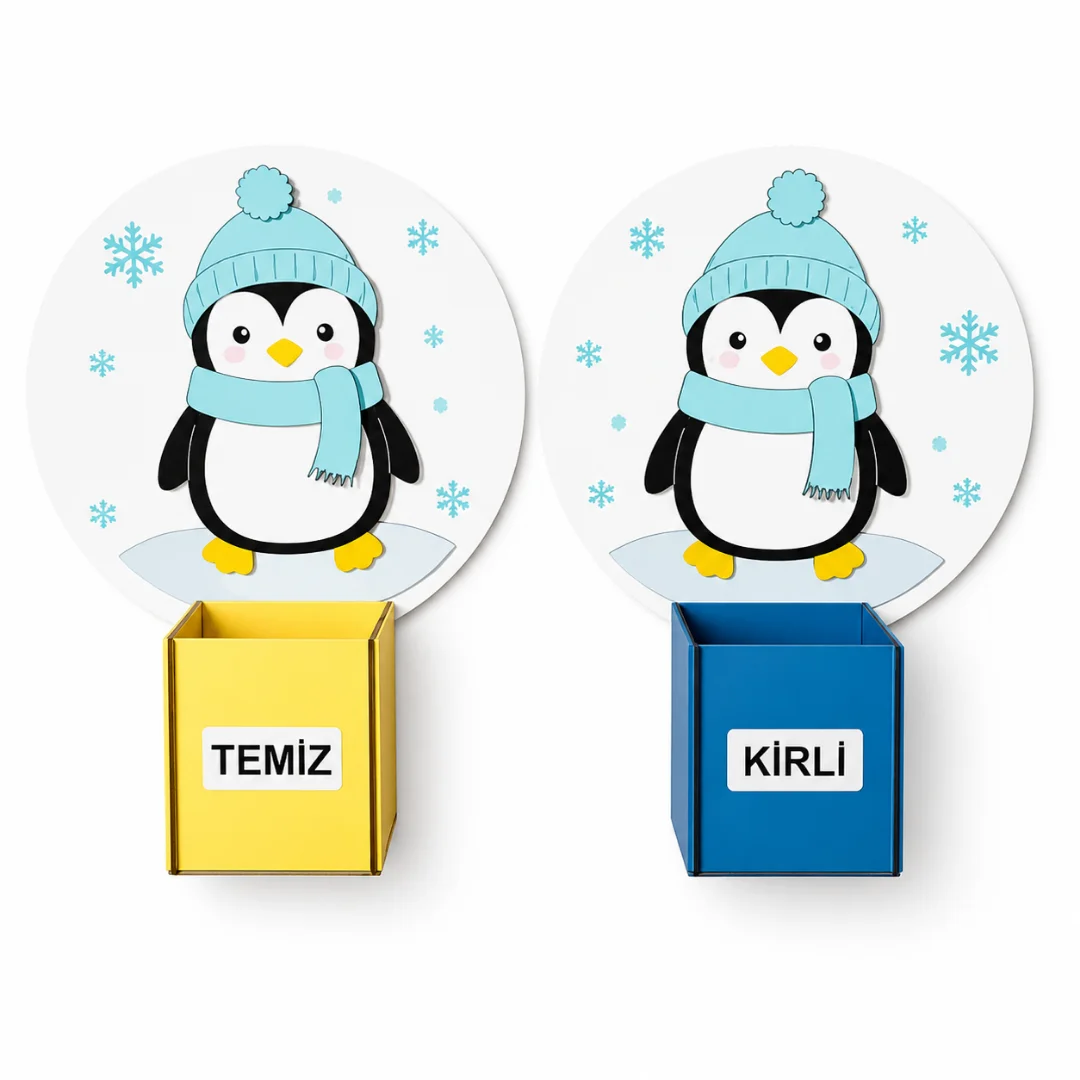 galosluk-penguen-figurlu Galoşluk Penguen Figürlü