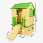 Çocuk Oyun Evi Kaydıraklı 2 Kapılı Ölçüleri