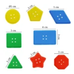 Eğitici Oyuncak İpli Geometrik Düğmeler Ölçüleri